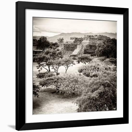 ¡Viva Mexico! Square Collection - Pyramid Maya of Monte Alban V-Philippe Hugonnard-Framed Photographic Print