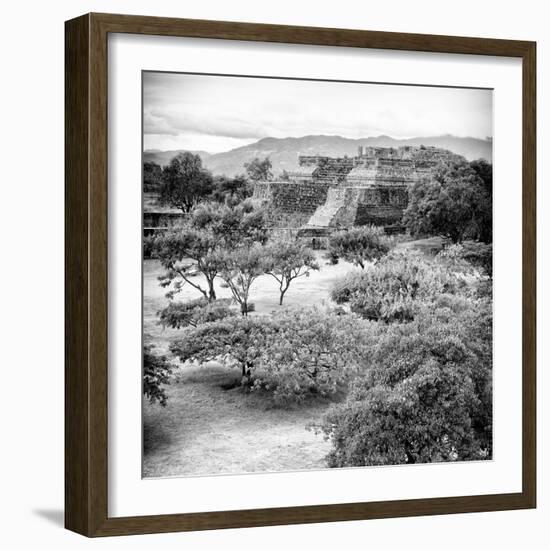 ¡Viva Mexico! Square Collection - Pyramid Maya of Monte Alban VI-Philippe Hugonnard-Framed Photographic Print