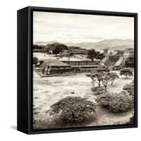 ¡Viva Mexico! Square Collection - Pyramid Maya of Monte Alban VIII-Philippe Hugonnard-Framed Stretched Canvas