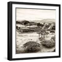 ¡Viva Mexico! Square Collection - Pyramid Maya of Monte Alban VIII-Philippe Hugonnard-Framed Photographic Print