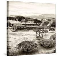 ¡Viva Mexico! Square Collection - Pyramid Maya of Monte Alban VIII-Philippe Hugonnard-Stretched Canvas