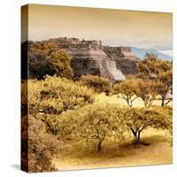 ¡Viva Mexico! Square Collection - Pyramid Maya of Monte Alban with Fall Colors-Philippe Hugonnard-Stretched Canvas