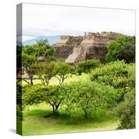 ¡Viva Mexico! Square Collection - Pyramid Maya of Monte Alban-Philippe Hugonnard-Stretched Canvas