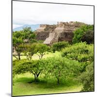 ¡Viva Mexico! Square Collection - Pyramid Maya of Monte Alban-Philippe Hugonnard-Mounted Photographic Print