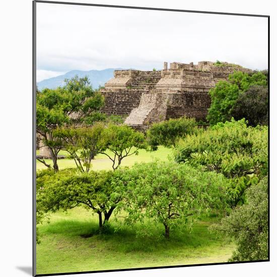 ¡Viva Mexico! Square Collection - Pyramid Maya of Monte Alban-Philippe Hugonnard-Mounted Photographic Print