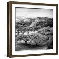 ¡Viva Mexico! Square Collection - Pyramid Maya of Monte Alban-Philippe Hugonnard-Framed Photographic Print