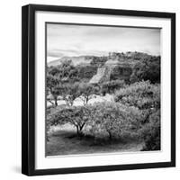 ¡Viva Mexico! Square Collection - Pyramid Maya of Monte Alban-Philippe Hugonnard-Framed Photographic Print