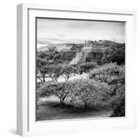 ¡Viva Mexico! Square Collection - Pyramid Maya of Monte Alban-Philippe Hugonnard-Framed Photographic Print