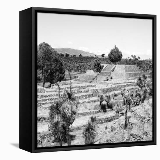 ¡Viva Mexico! Square Collection - Pyramid of Cantona Archaeological Ruins II-Philippe Hugonnard-Framed Stretched Canvas