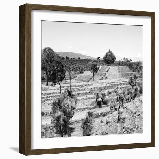 ¡Viva Mexico! Square Collection - Pyramid of Cantona Archaeological Ruins II-Philippe Hugonnard-Framed Photographic Print