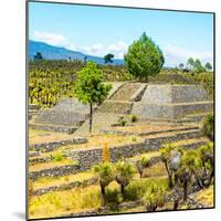 ¡Viva Mexico! Square Collection - Pyramid of Cantona Archaeological Ruins III-Philippe Hugonnard-Mounted Photographic Print