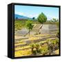 ¡Viva Mexico! Square Collection - Pyramid of Cantona Archaeological Ruins III-Philippe Hugonnard-Framed Stretched Canvas