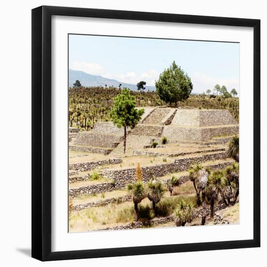 ¡Viva Mexico! Square Collection - Pyramid of Cantona Archaeological Ruins IV-Philippe Hugonnard-Framed Photographic Print