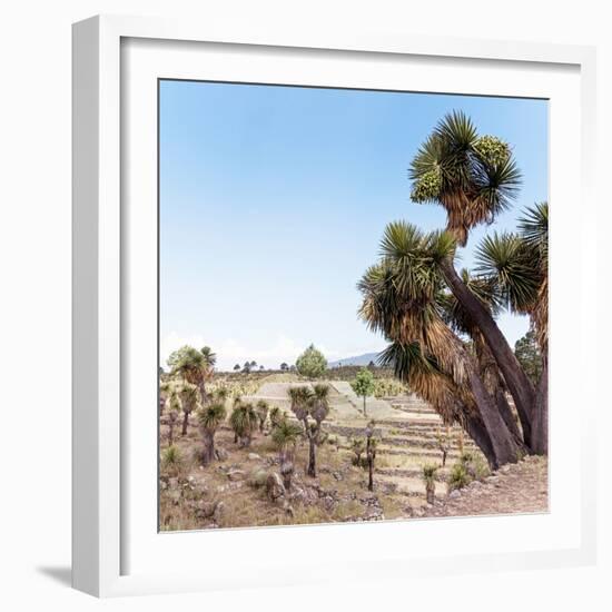 ¡Viva Mexico! Square Collection - Pyramid of Cantona Archaeological Ruins IX-Philippe Hugonnard-Framed Photographic Print