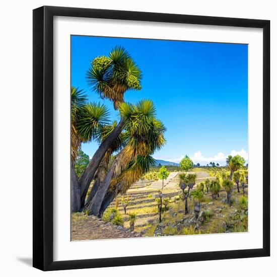 ¡Viva Mexico! Square Collection - Pyramid of Cantona Archaeological Ruins VII-Philippe Hugonnard-Framed Photographic Print