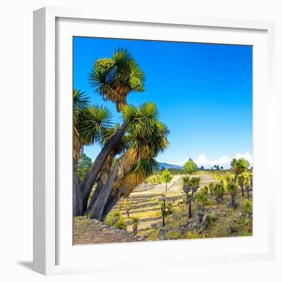 ¡Viva Mexico! Square Collection - Pyramid of Cantona Archaeological Ruins VII-Philippe Hugonnard-Framed Photographic Print