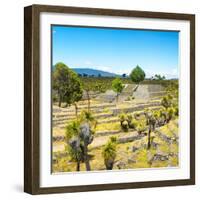 ¡Viva Mexico! Square Collection - Pyramid of Cantona Archaeological Ruins-Philippe Hugonnard-Framed Photographic Print