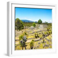 ¡Viva Mexico! Square Collection - Pyramid of Cantona Archaeological Ruins-Philippe Hugonnard-Framed Photographic Print