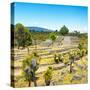 ¡Viva Mexico! Square Collection - Pyramid of Cantona Archaeological Ruins-Philippe Hugonnard-Stretched Canvas