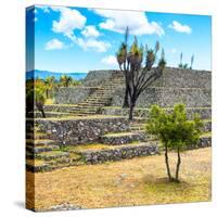 ¡Viva Mexico! Square Collection - Pyramid of Cantona II-Philippe Hugonnard-Stretched Canvas