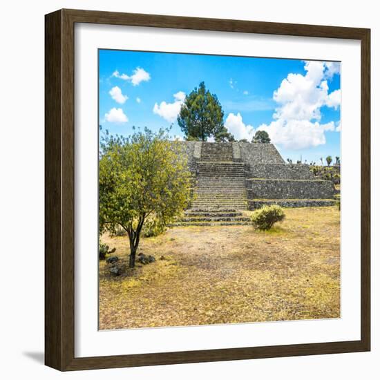 ¡Viva Mexico! Square Collection - Pyramid of Cantona-Philippe Hugonnard-Framed Photographic Print