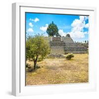 ¡Viva Mexico! Square Collection - Pyramid of Cantona-Philippe Hugonnard-Framed Photographic Print