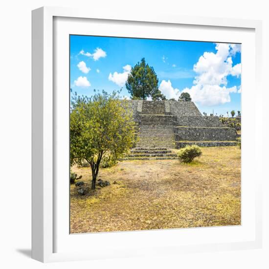 ¡Viva Mexico! Square Collection - Pyramid of Cantona-Philippe Hugonnard-Framed Photographic Print