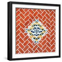 ¡Viva Mexico! Square Collection - Red Mosaics-Philippe Hugonnard-Framed Photographic Print