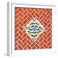 ¡Viva Mexico! Square Collection - Red Mosaics-Philippe Hugonnard-Framed Photographic Print