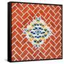 ¡Viva Mexico! Square Collection - Red Mosaics-Philippe Hugonnard-Framed Stretched Canvas