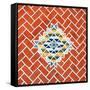 ¡Viva Mexico! Square Collection - Red Mosaics-Philippe Hugonnard-Framed Stretched Canvas