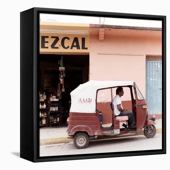 ¡Viva Mexico! Square Collection - Red Tuk Tuk III-Philippe Hugonnard-Framed Stretched Canvas