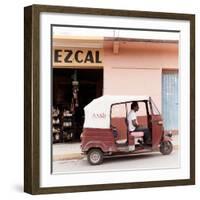 ¡Viva Mexico! Square Collection - Red Tuk Tuk III-Philippe Hugonnard-Framed Photographic Print