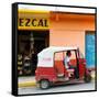 ¡Viva Mexico! Square Collection - Red Tuk Tuk-Philippe Hugonnard-Framed Stretched Canvas