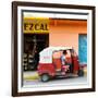 ¡Viva Mexico! Square Collection - Red Tuk Tuk-Philippe Hugonnard-Framed Photographic Print