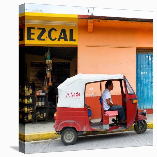 ¡Viva Mexico! Square Collection - Red Tuk Tuk-Philippe Hugonnard-Stretched Canvas