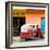 ¡Viva Mexico! Square Collection - Red Tuk Tuk-Philippe Hugonnard-Framed Photographic Print