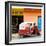 ¡Viva Mexico! Square Collection - Red Tuk Tuk-Philippe Hugonnard-Framed Photographic Print