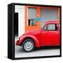 ¡Viva Mexico! Square Collection - Red VW Beetle and Orange Facade-Philippe Hugonnard-Framed Stretched Canvas