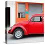 ¡Viva Mexico! Square Collection - Red VW Beetle and Orange Facade-Philippe Hugonnard-Stretched Canvas