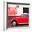 ¡Viva Mexico! Square Collection - Red VW Beetle Car and American Graffiti-Philippe Hugonnard-Framed Photographic Print