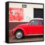 ¡Viva Mexico! Square Collection - Red VW Beetle Car and American Graffiti-Philippe Hugonnard-Framed Stretched Canvas