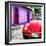 ¡Viva Mexico! Square Collection - Red VW Beetle Car and Colorful House-Philippe Hugonnard-Framed Photographic Print