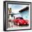 ¡Viva Mexico! Square Collection - Red VW Beetle Car in San Cristobal de Las Casas II-Philippe Hugonnard-Framed Photographic Print