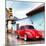 ¡Viva Mexico! Square Collection - Red VW Beetle Car in San Cristobal de Las Casas II-Philippe Hugonnard-Mounted Photographic Print
