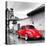 ¡Viva Mexico! Square Collection - Red VW Beetle Car in San Cristobal de Las Casas-Philippe Hugonnard-Stretched Canvas