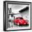 ¡Viva Mexico! Square Collection - Red VW Beetle Car in San Cristobal de Las Casas-Philippe Hugonnard-Framed Premium Photographic Print