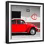 ¡Viva Mexico! Square Collection - Red VW Beetle Car & Peace Symbol-Philippe Hugonnard-Framed Premium Photographic Print