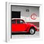 ¡Viva Mexico! Square Collection - Red VW Beetle Car & Peace Symbol-Philippe Hugonnard-Framed Premium Photographic Print