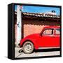 ¡Viva Mexico! Square Collection - Red VW Beetle Car-Philippe Hugonnard-Framed Stretched Canvas